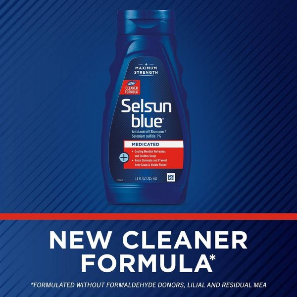 Selsun Blue Medicated with Menthol Anti Dandruff Shampoo - 11 fl oz
