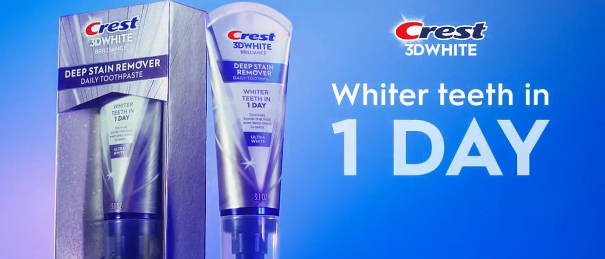 Crest 3D White Deep Stain Remover Daily Toothpaste - Ultra White - 2.1oz