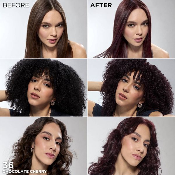 L'Oreal Paris Feria High Intensity Shimmering Color Power Red - R48 Intense Deep Auburn - 1 Kit