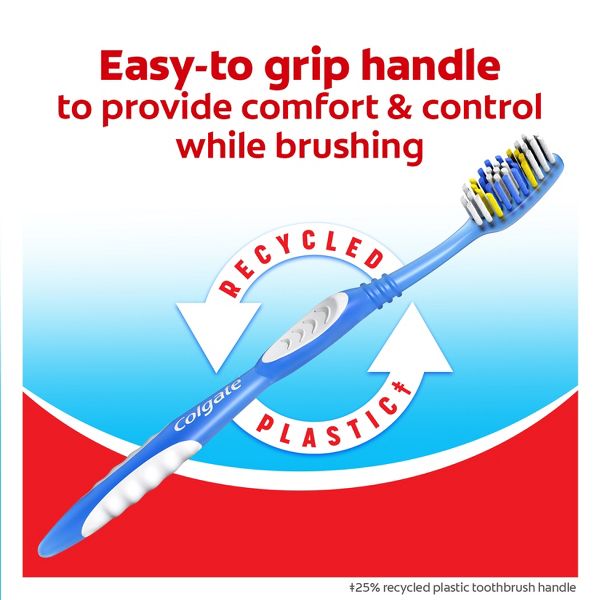 Colgate Extra Clean Manual Toothbrush - Medium - 4ct