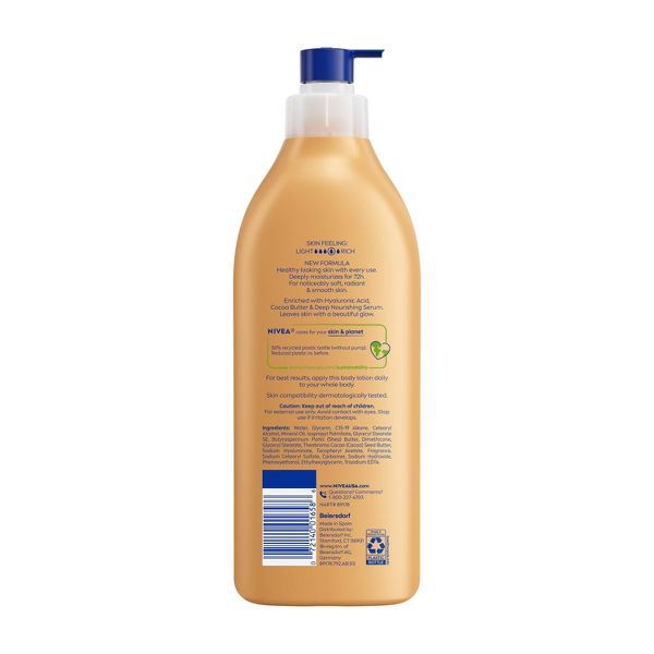 NIVEA Cocoa Butter Body Lotion for Dry Skin - 16.9 fl oz