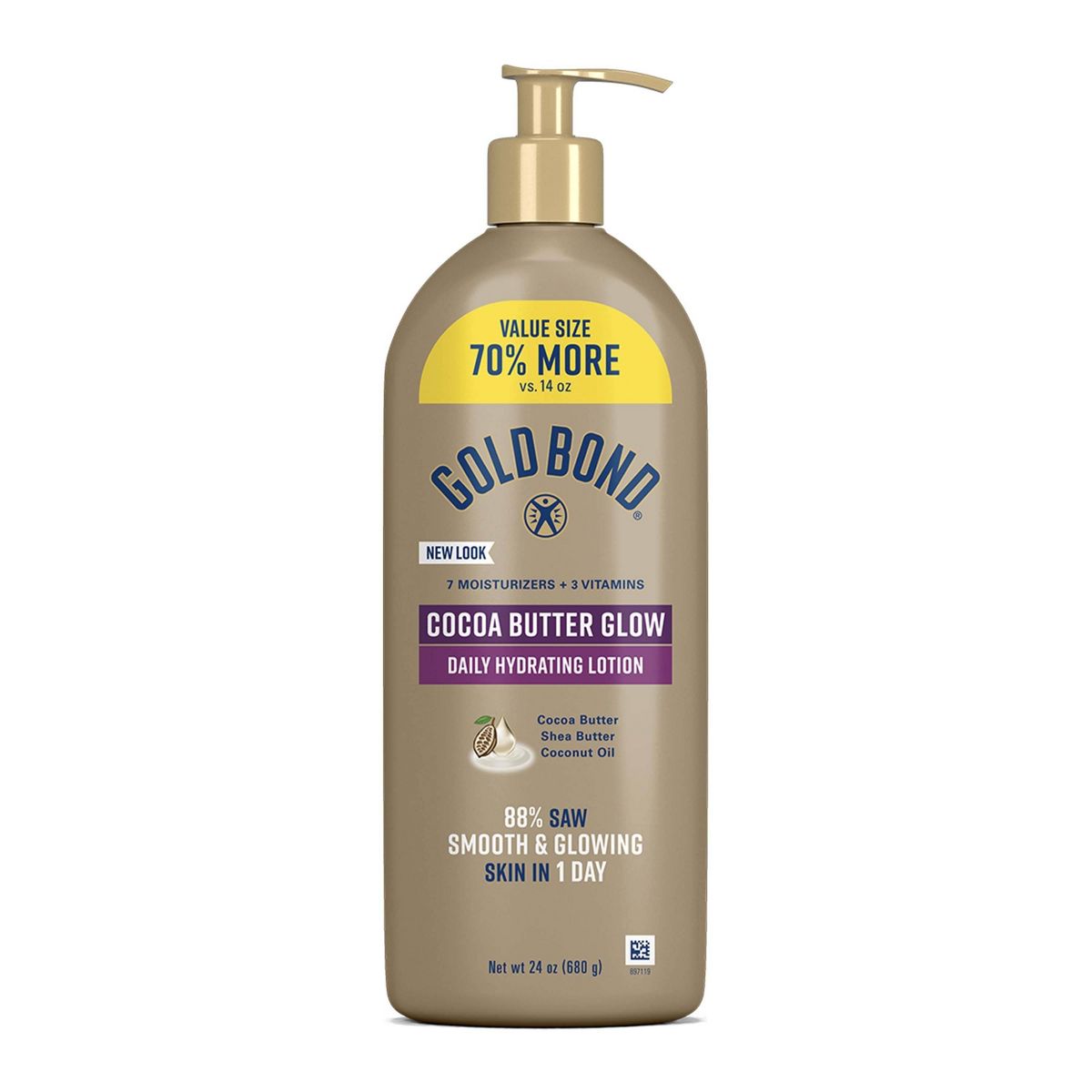 Gold Bond Cocoa Butter Glow Hand and Body Lotion with Coconut Oil and Shea Butter - 24oz‚Äã