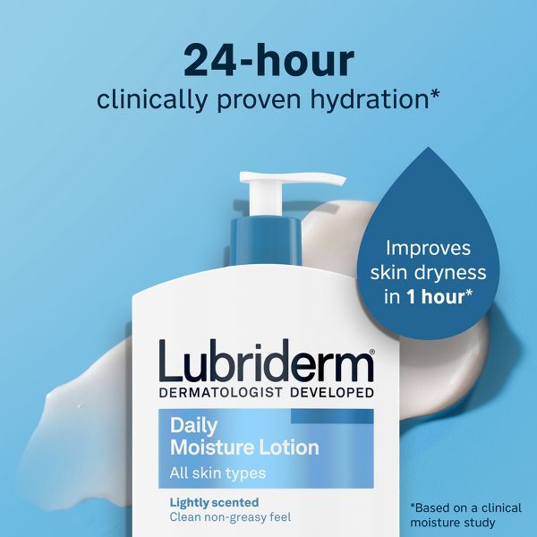 Lubriderm Daily Moisture Hydrating Body and Hand Lotion for Dry Skin with Pro Vitamin B5 - 24 fl oz