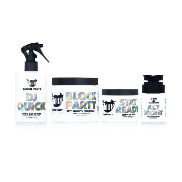 The Doux Block Party - Anti-Humidity Defining Hair Gel - 16oz: For All Hair Types, Curl Enhancer Serum