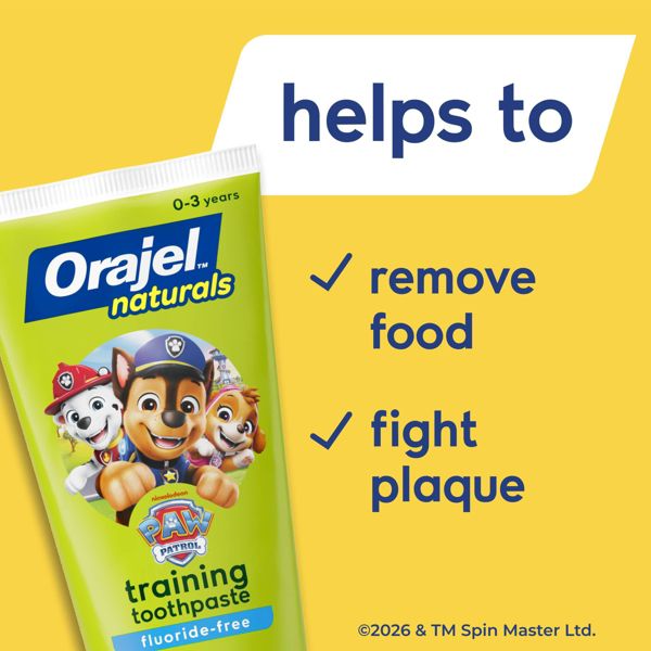 Orajel Naturals Kids PAW Patrol Fluoride-Free Training Gel Toothpaste - Fruity Fun - 3.5oz