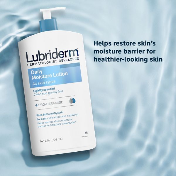 Lubriderm Daily Moisture Hydrating Body and Hand Lotion for Dry Skin with Pro Vitamin B5 - 24 fl oz