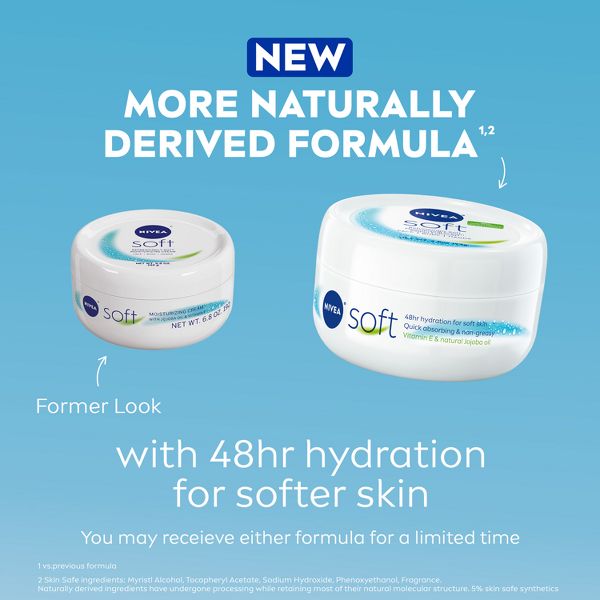 Nivea Soft Moisturizing Crème Body, Face and Hand Cream Scented - 6.8oz