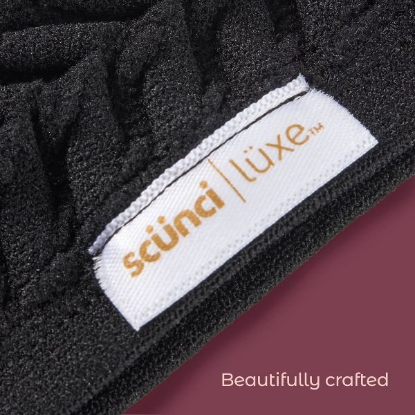scünci | lüxe Soft Textured Hosiery Headwrap - Black