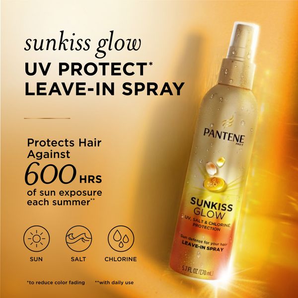 Pantene Sunkiss Glow Spray UV Hair Protection Leave-In Conditioning Treatment 5.7 oz