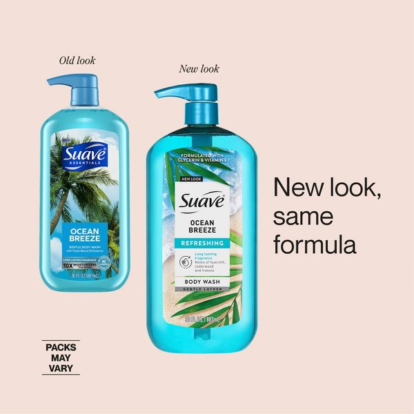 Suave Essentials Gentle Body Wash Ocean Breeze - 30 fl oz