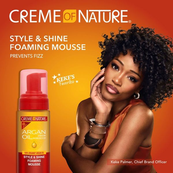 Creme of Nature Argan Oil Style and Shine Foaming Mousse - 7.0 fl oz