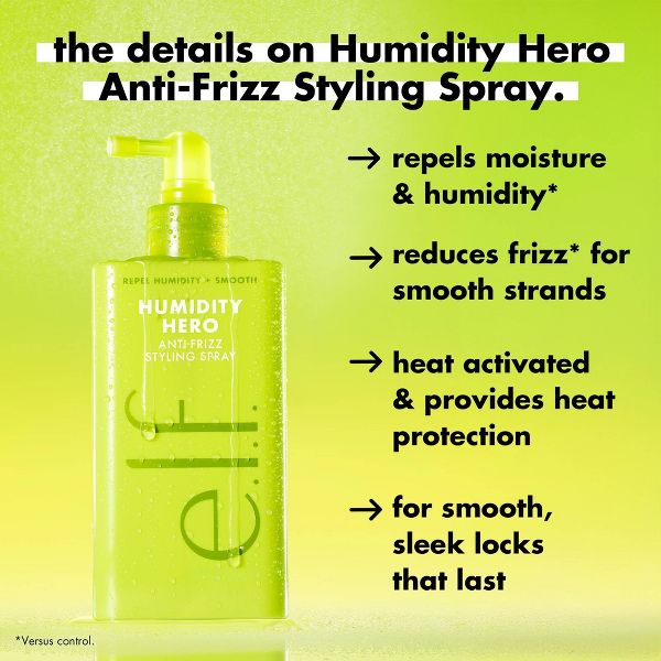e.l.f. Hair Humidity Hero Anti-Frizz Styling Spray - 6.7 fl oz