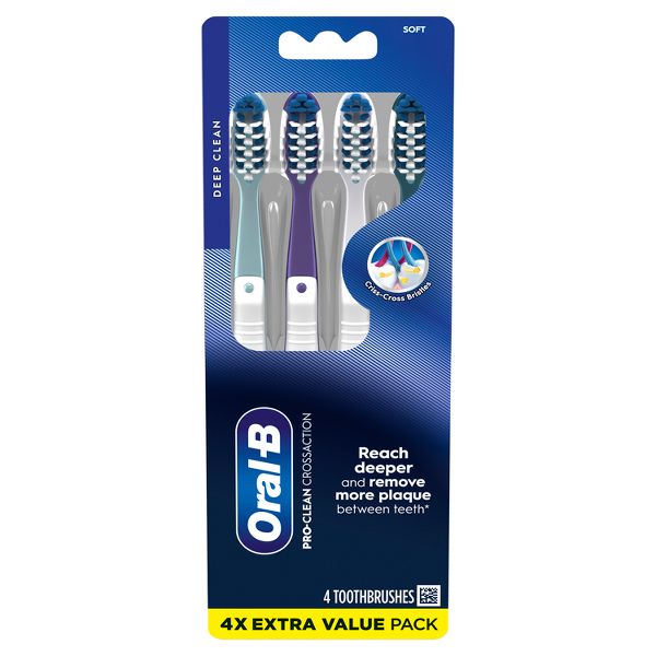Oral-B CrossAction All In One Toothbrushes, Deep Plaque Removal, Soft - 2ct