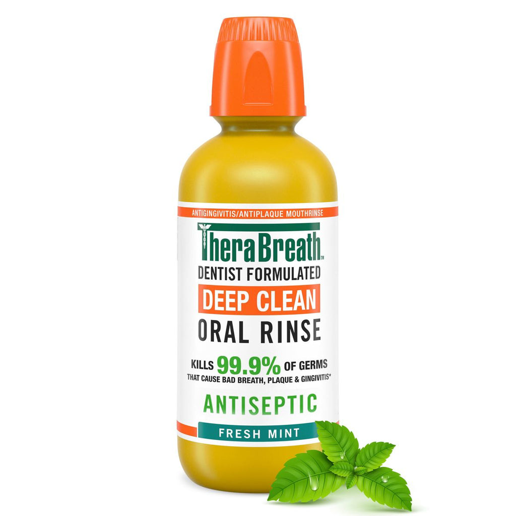 TheraBreath Deep Clean Mouthwash - Fresh Mint - 16 fl oz