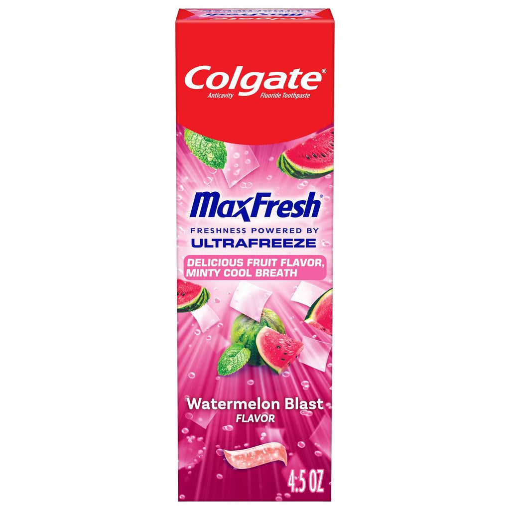 Colgate Max Fresh Anticavity Fluoride Toothpaste - Watermelon Blast with Mint - 4.5oz.
