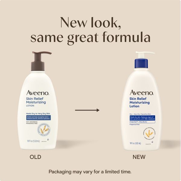 Aveeno Skin Relief Moisturizing Lotion, Fragrance-Free, 18oz