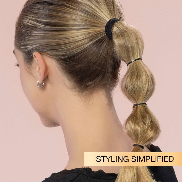 scünci Mixed Size Polyband Elastic Hair Ties - Black - All Hair - 300pcs
