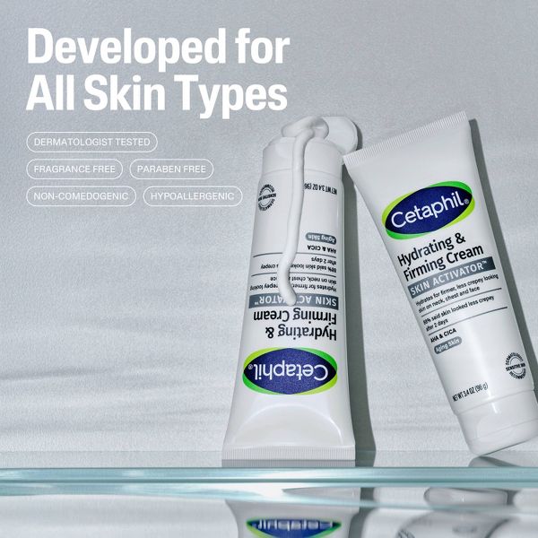 Cetaphil Hydrating & Skin Firming Cream for Face, Neck and Chest - 3.4oz
