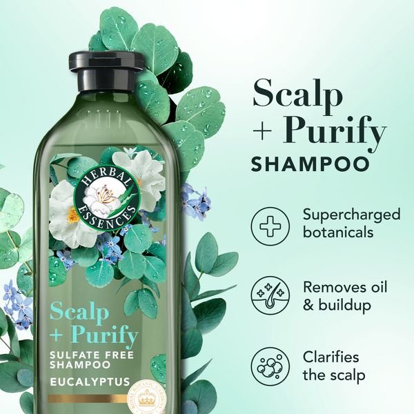 Herbal Essences Eucalyptus Sulfate Free Shampoo, For Dry Scalp - 13.5 fl oz