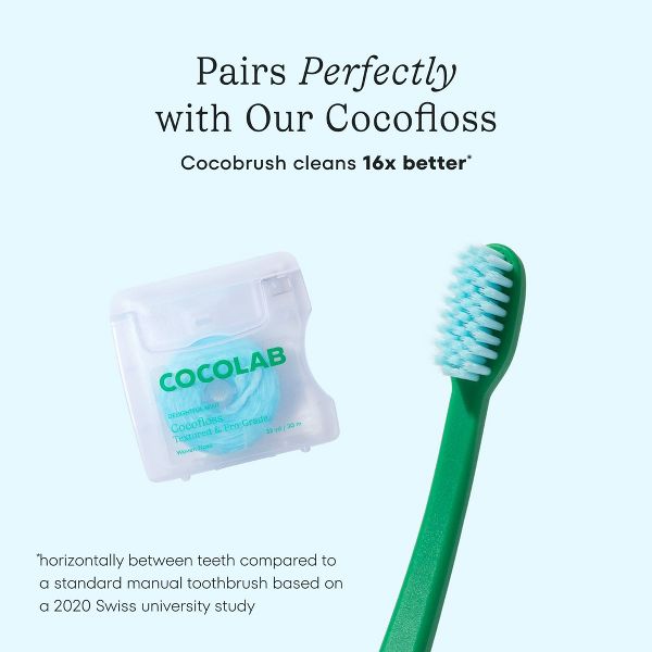 Cocolab Cocobrush Extra-Soft Toothbrush - Pool Blue