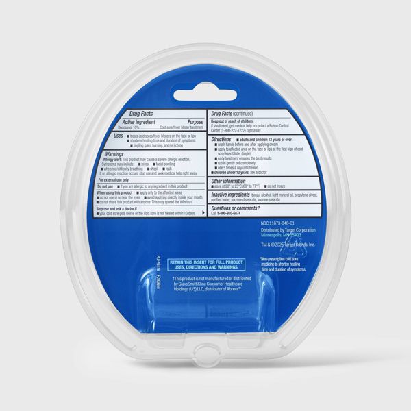 Docosanol Cold Sore and Blister Lip Treatment - 2gms - up&up™
