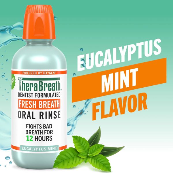 TheraBreath Fresh Breath Mouthwash - Eucalyptus Mint - 16 fl oz