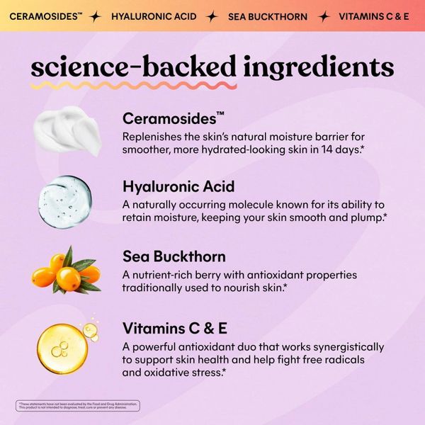 Lemme Skin Firming and Hydrating Gummy Rings - Clinically-Studied Ceramides with Hyaluronic Acid - Peach Flavored - 21ct