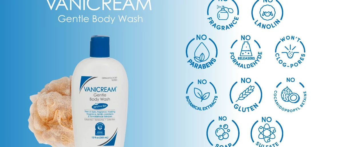 Vanicream Gentle Body Wash for Sensitive Skin - Unscented - 12 fl oz