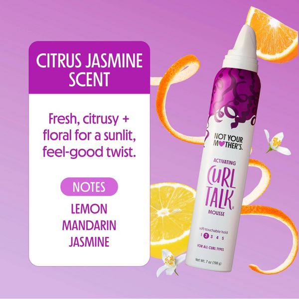 Not Your Mother's Curl Talk Curl Activating Mousse - 7 oz: Paraben-Free, Silicone-Free, Sulfate-Free