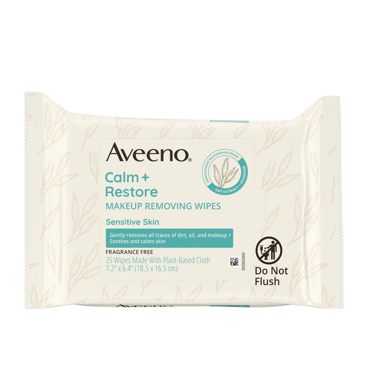 Aveeno Calm + Restore Nourishing Makeup Remover Face Wipes with Oat Extract - Fragrance Free - 25 ct