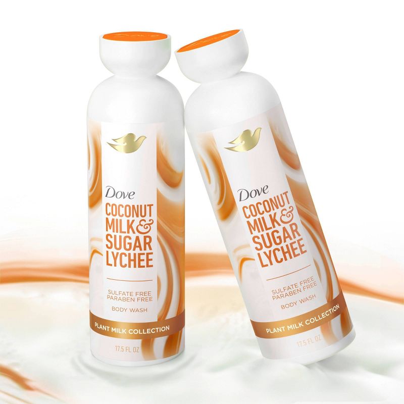 Dove Beauty Plant Milk Cleansing Body Wash - Coconut Milk & Sugar Lychee - 17.5 fl oz