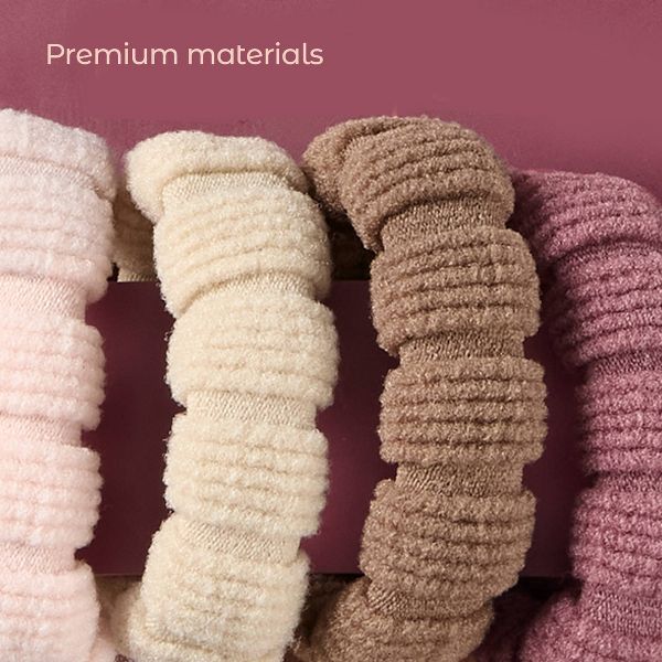 scünci | lüxe Soft Textured Ponytailers with Storage Bag - All Hair - 24pcs