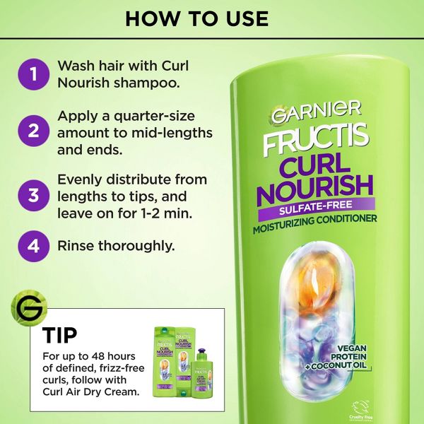 Garnier Fructis Curl Nourish Conditioner - 12 fl oz