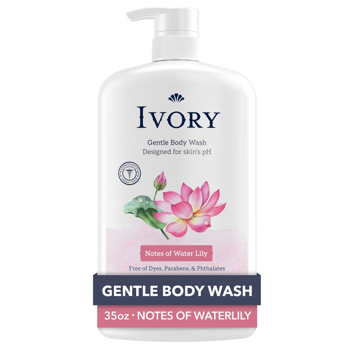 Ivory Mild & Gentle Body Wash - Water Lily Scent - 35 fl oz