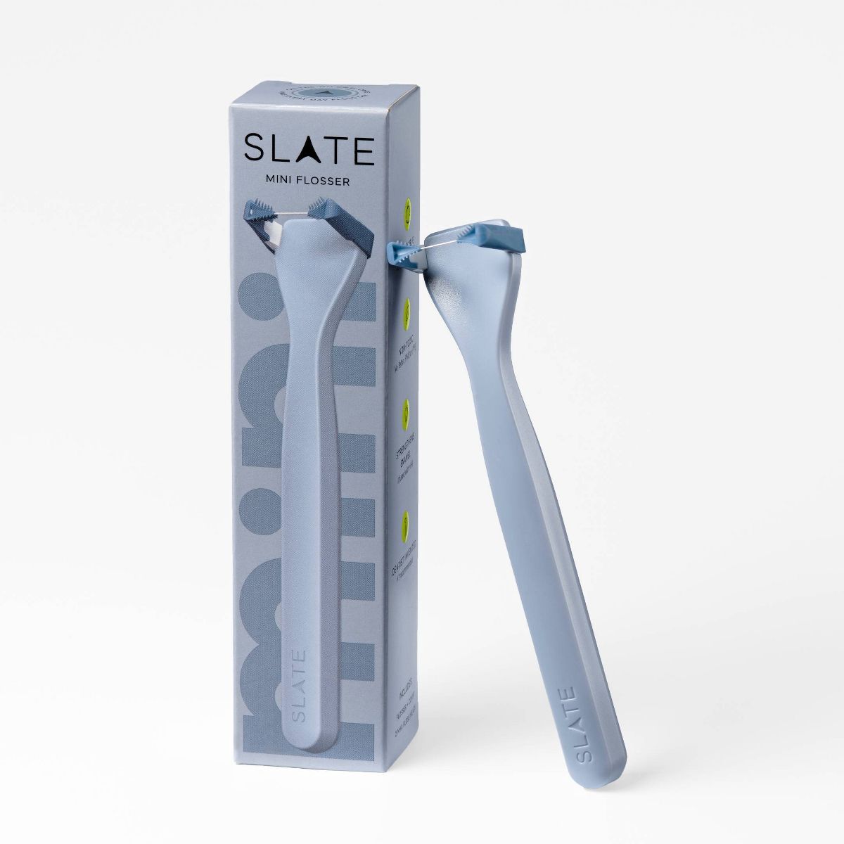 Slate Flosser Mini Flosser with 2 Floss Heads