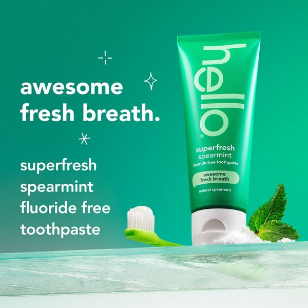 hello Superfresh Fluoride-Free Toothpaste - Natural Spearmint - 5oz