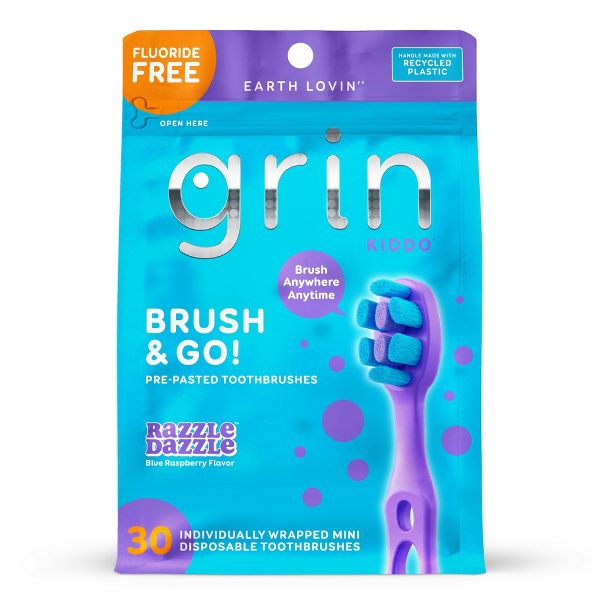 Grin Oral Care Brush & Go - Razzle Dazzle - 30ct