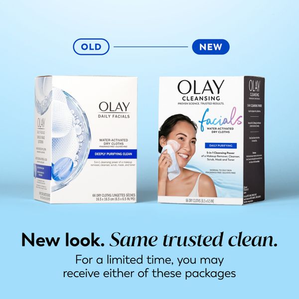 Olay Daily Facials Face Cleansing Wipes Makeup Remover - Unscented - 66ct