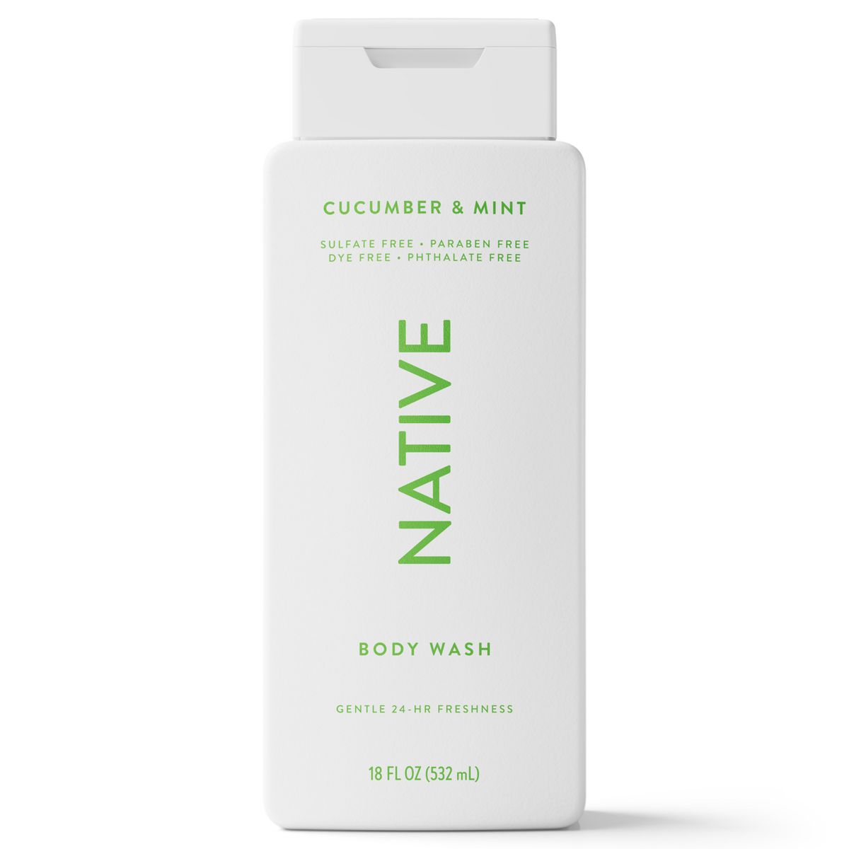 Native Body Wash for Women & Men - Cucumber & Mint - Sulfate Free - 18 fl oz