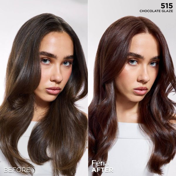 L'Oreal Paris Feria High Intensity Shimmering Color Power Red - R48 Intense Deep Auburn - 1 Kit