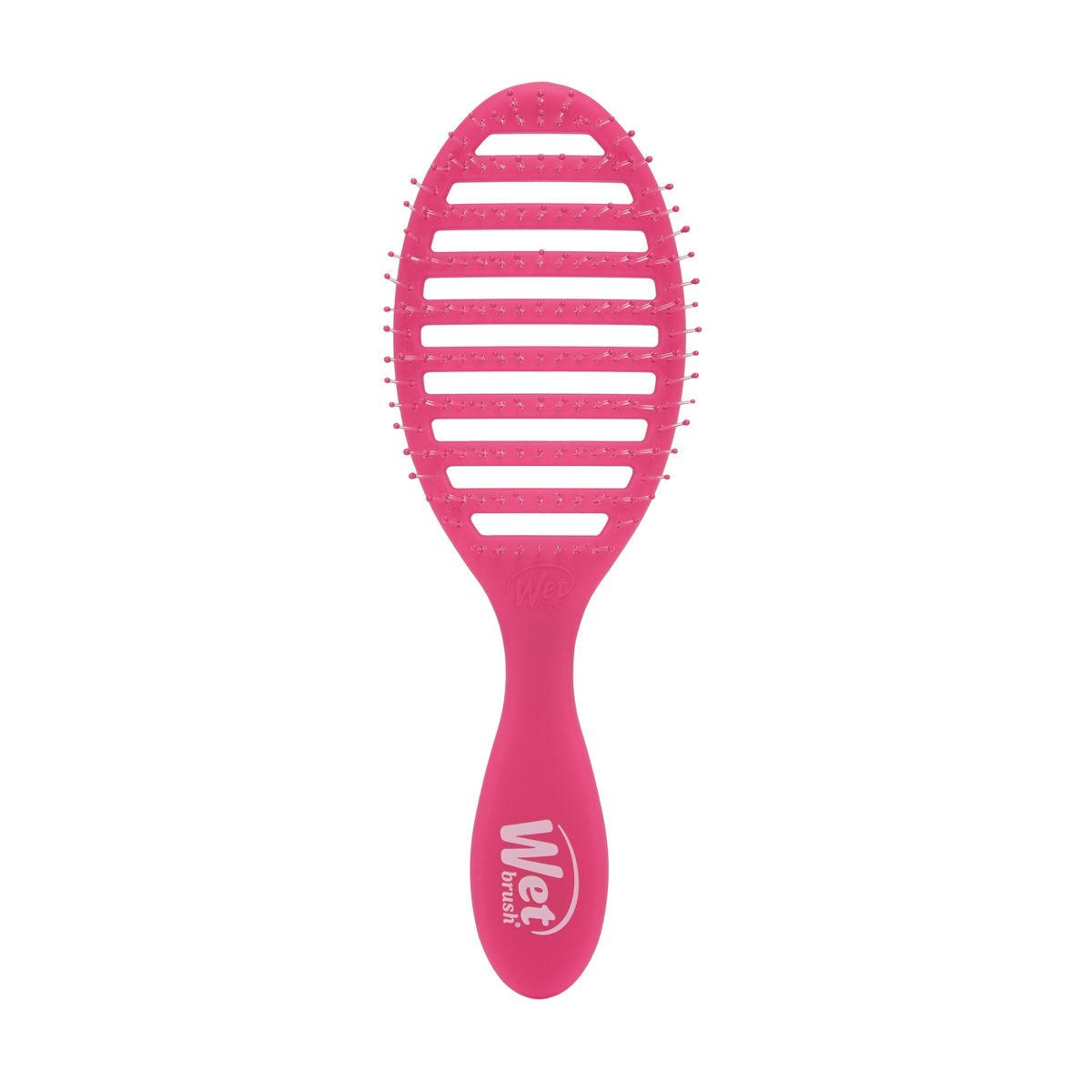 Wet Brush Speed Dry Detangler Hair Brush for Quick Heat Drying Styles - Frost Pink