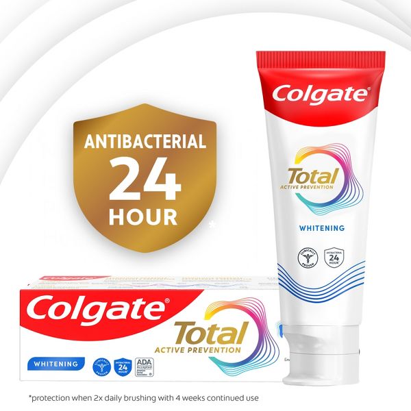 Colgate Total Active Prevention Tarter Control Fluoride Whitening Toothpaste - Mint - 5.1oz/2pk