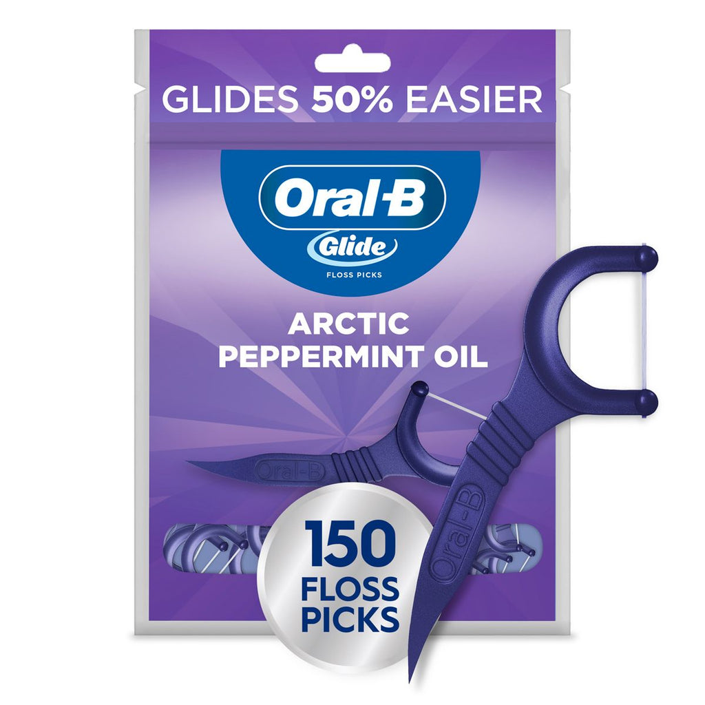 Oral-B Glide Arctic Peppermint Oil Dental Floss Picks - Mint - 150ct
