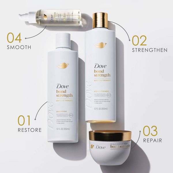 Dove Beauty Bond Shield Leave-In Silk Hair Serum - 3.3oz