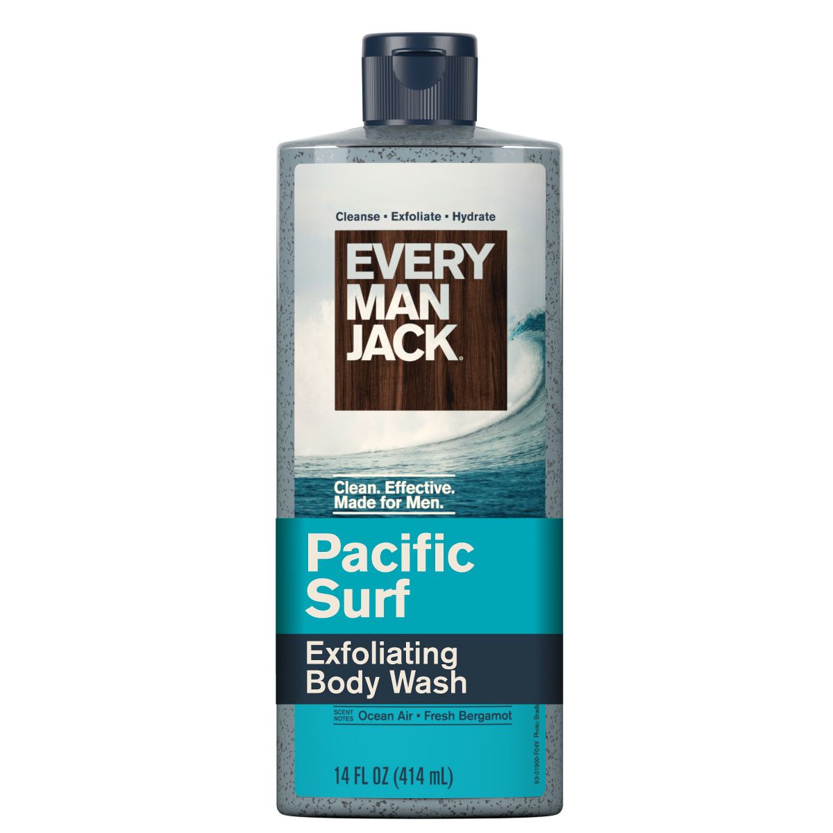 Every Man Jack Naturally Derived Men's Medium Grit with Natural Sand Exfoliating Body Wash - Pacific Surf - 14 fl oz