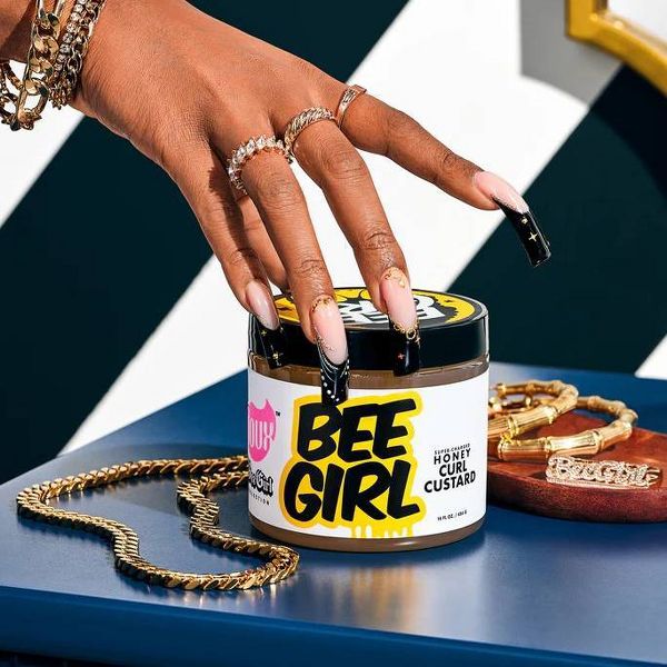 The Doux Bee-Girl Honey Curl Custard - 16 fl oz: Enhancer for Textured, Curly Hair; Liquid Curl Styling Product