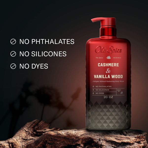 Old Spice x The Spice Alchemist Collection Men's Crafted for Compliments Cologne Infused Body Wash - Cashmere and Vanilla Wood - 20oz