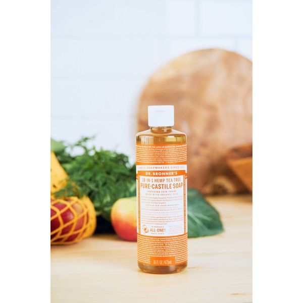 Dr. Bronner's Magic Pure Castile Liquid Soap Bodywash - Tea Tree - 16 fl oz