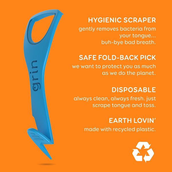 Grin Oral Care Tongue Cleaner - 48ct