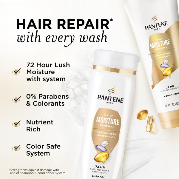 Pantene Pro-V Daily Moisture Renewal Shampoo and Conditioner Bundle - 22.4 fl oz